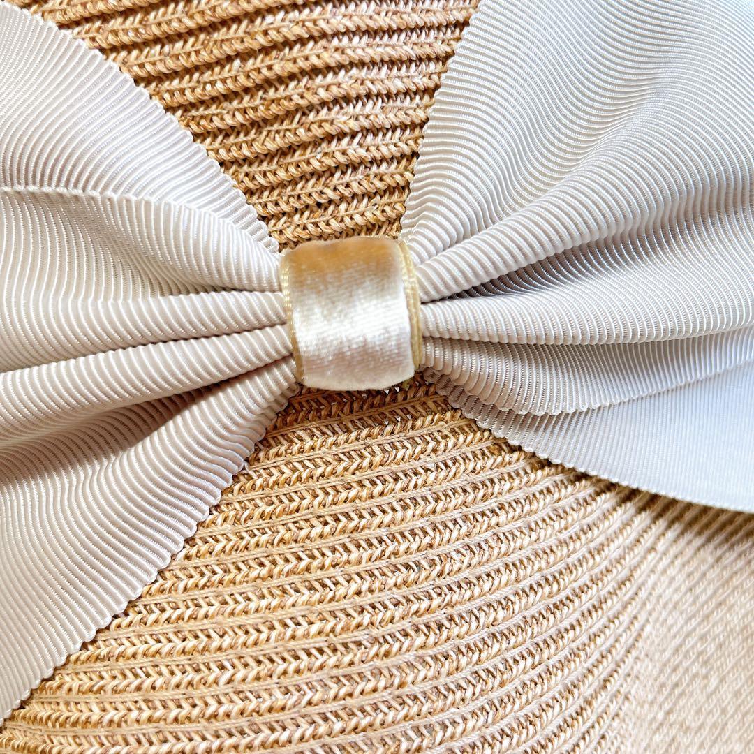 極美品✨アシーナニューヨーク リサコ　リボン　キャペリン　頭囲57cm 調節可