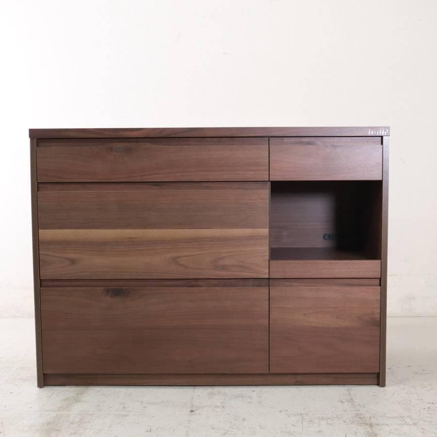 値下20年製 ウニコ ディクス キッチンカウンター W1200 ウォールナット材