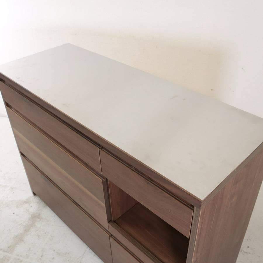 値下20年製 ウニコ ディクス キッチンカウンター W1200 ウォールナット材