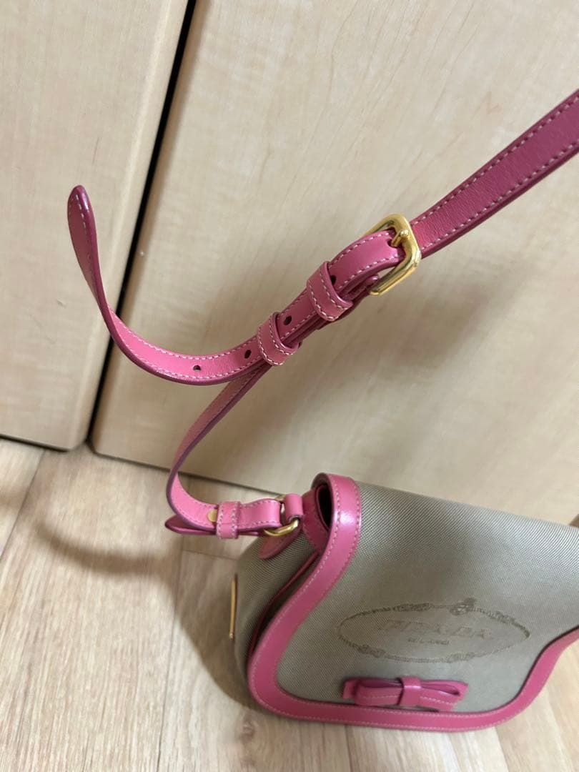 PRADA ショルダーバッグ ベージュ/ピンク