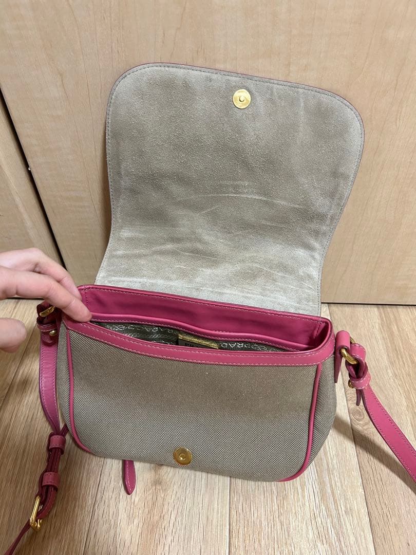 PRADA ショルダーバッグ ベージュ/ピンク