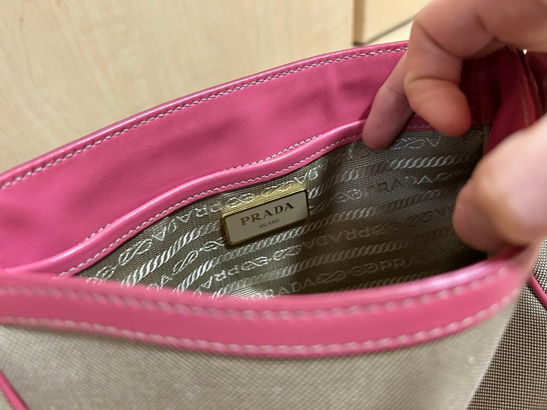 PRADA ショルダーバッグ ベージュ/ピンク