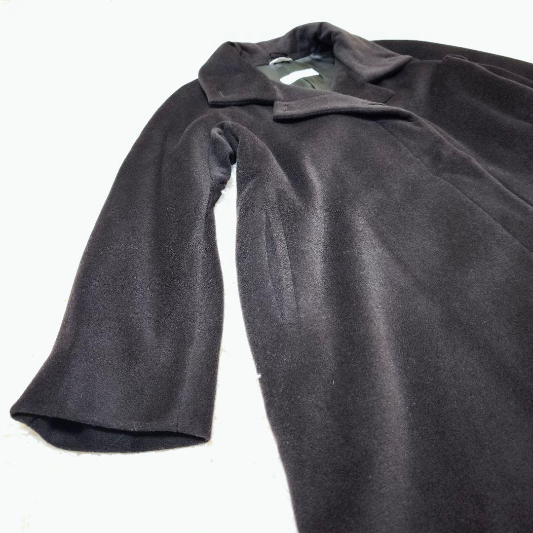 【美品】マックスマーラ MaxMara カシミヤ マキシ丈 ロングコート黒 40