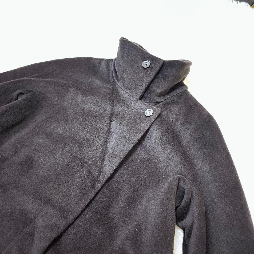 【美品】マックスマーラ MaxMara カシミヤ マキシ丈 ロングコート黒 40