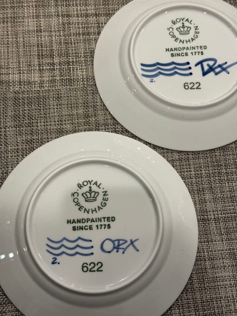 ロイヤルコペンハーゲン ブルーフルーテッド メガ プレート 22cm 2枚