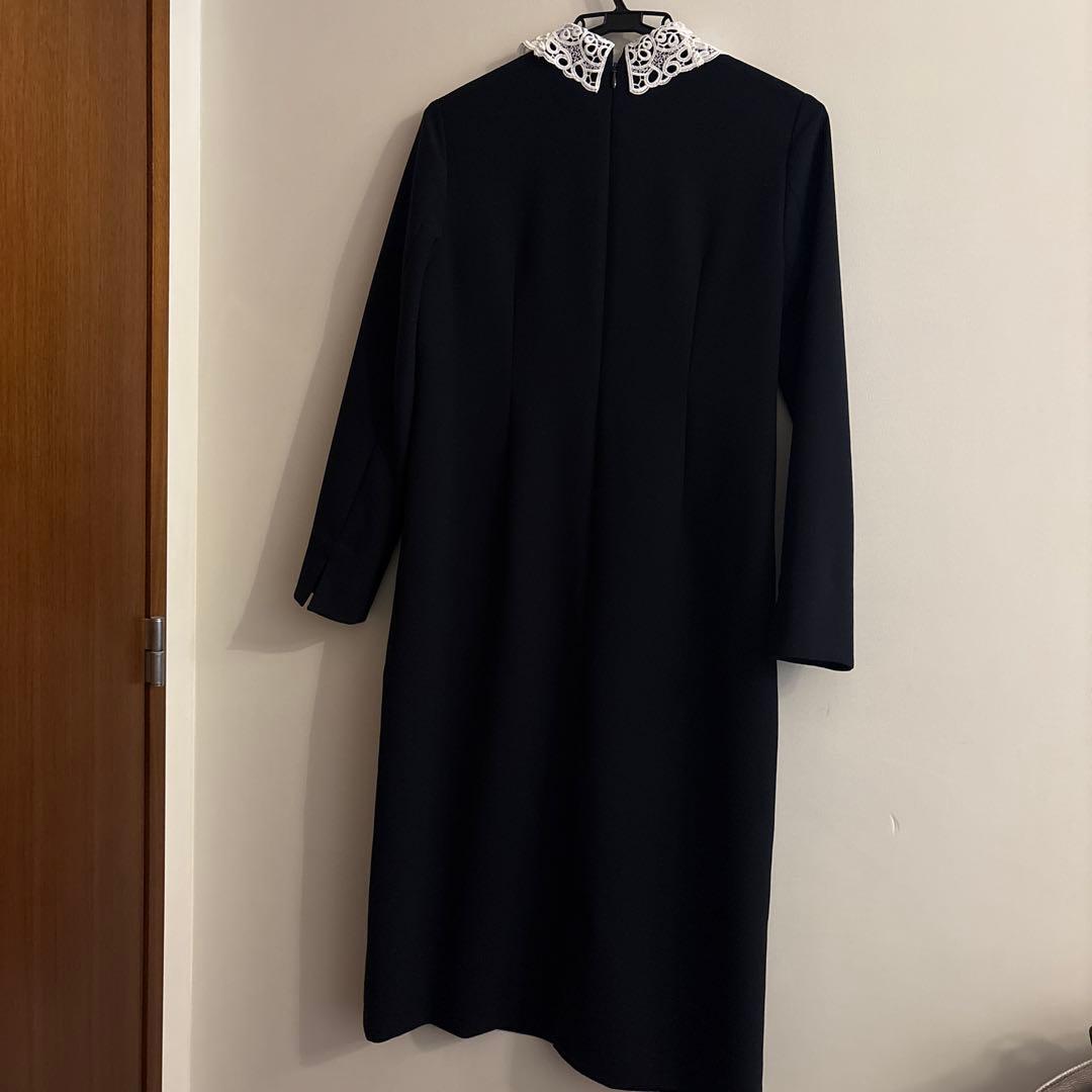 【KUMIKYOKU NAVY】 オンワード 襟つきネイビーワンピース