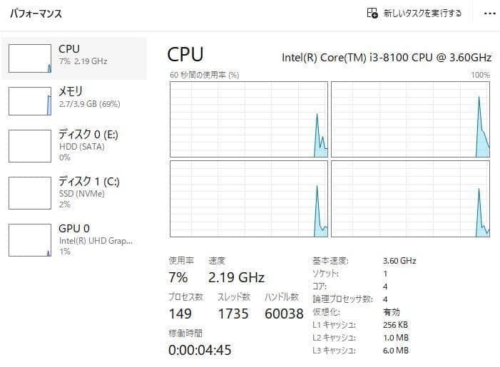 Y*u様 NEC Mate MKL36L-3 Core i3 8100 M.2