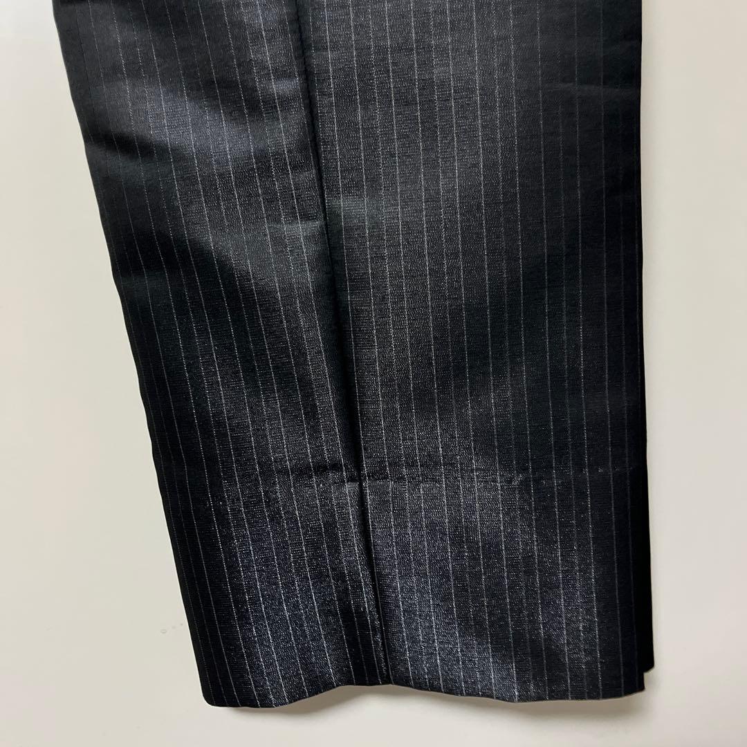 PAL ZILERI ストライプスーツ 光沢ブラック
