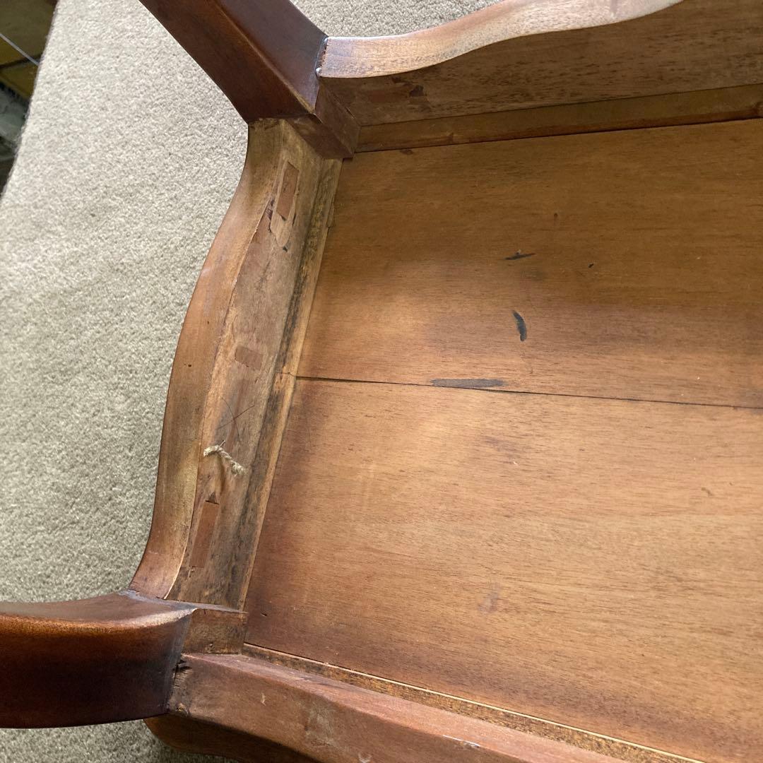 キ*ン様 天然木 手彫り アンティーク サイドテーブル コーヒーテーブル ロココ