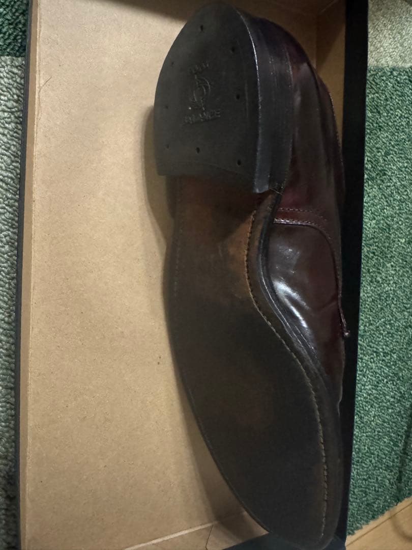 オールデン　コードバン　Vチップ　バーガンディ　8.5 D