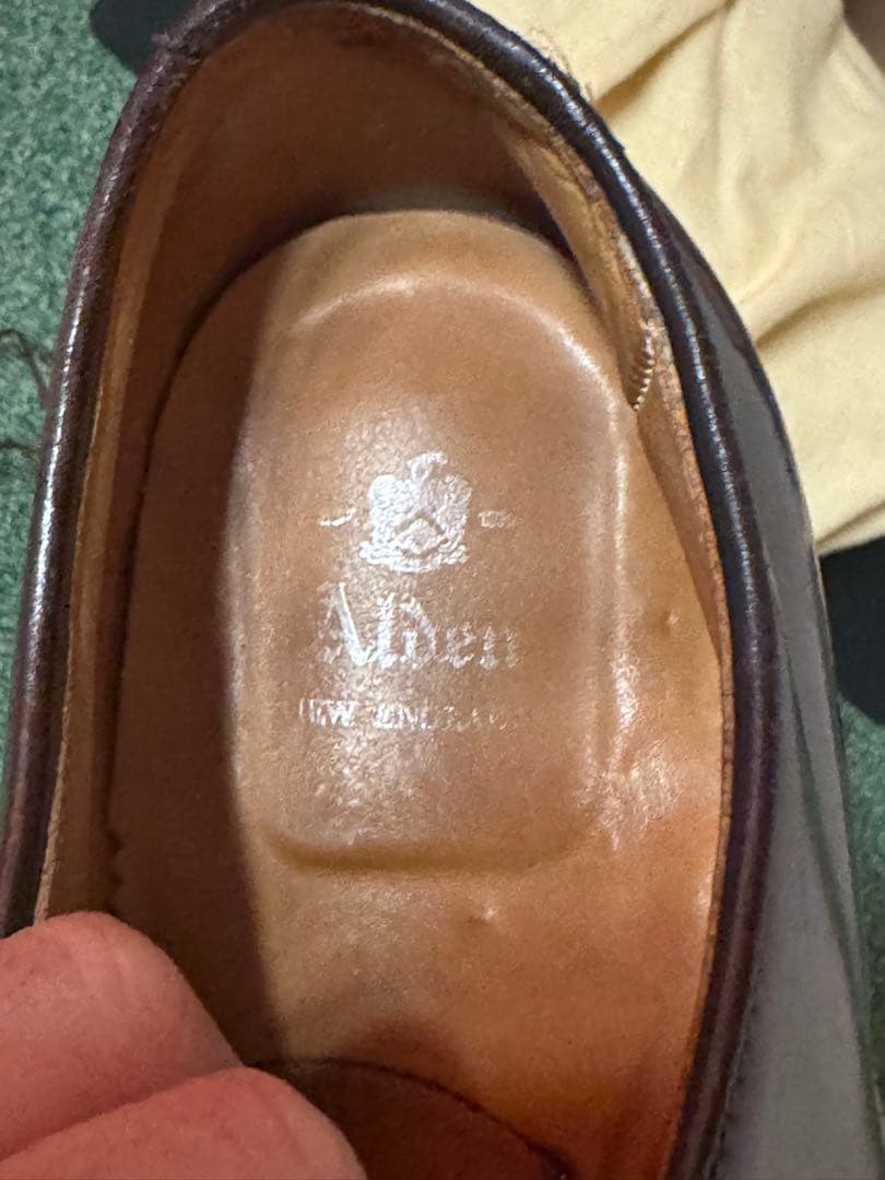 オールデン　コードバン　Vチップ　バーガンディ　8.5 D