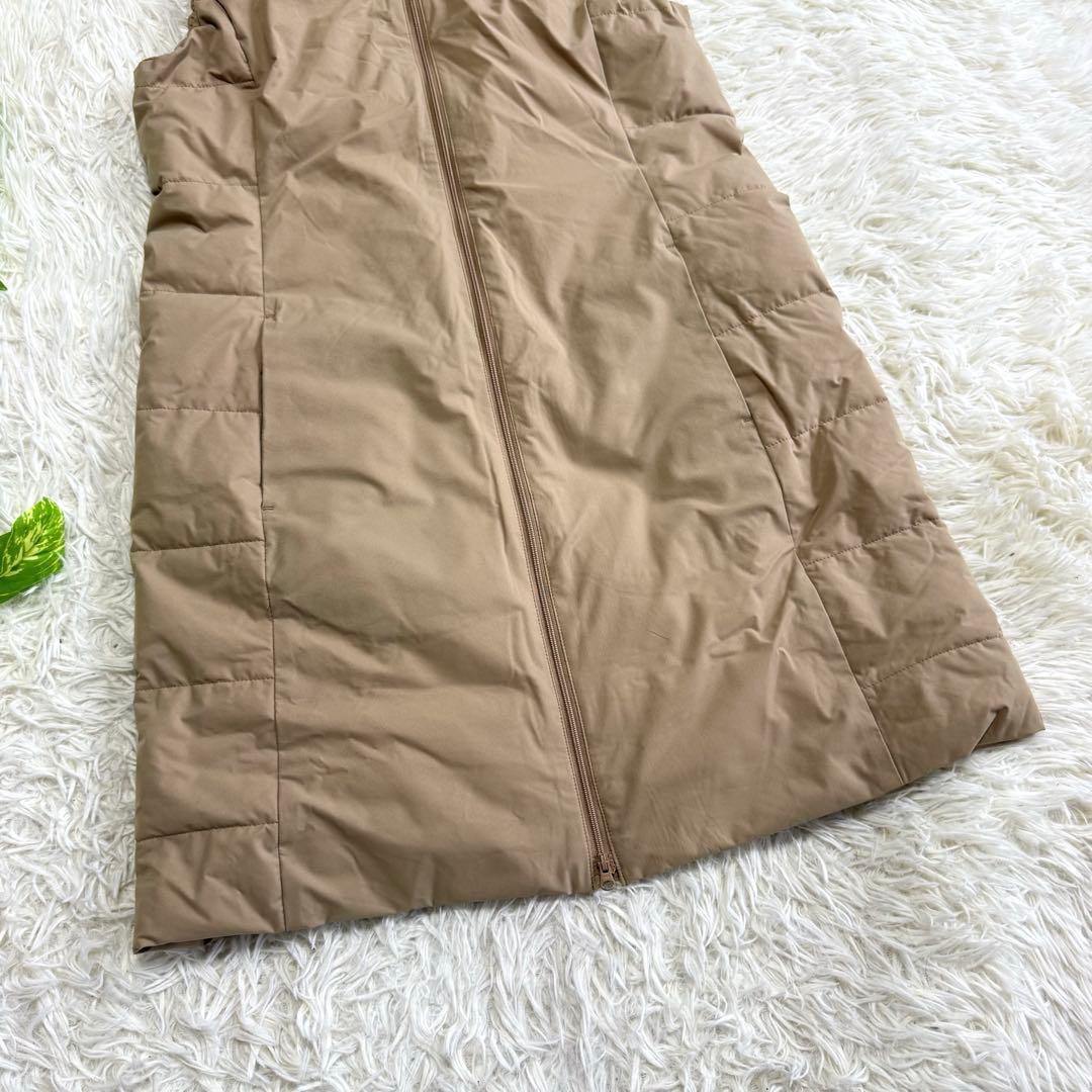 【ビームスゴルフ】美品 ダウンワンピース ロングベスト 中綿 ベージュ Mサイズ
