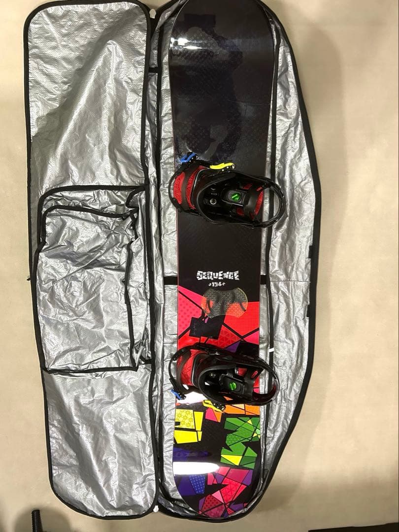 美品　スノーボードセット　SALOMONセット　154 ビンディング付　ケース付
