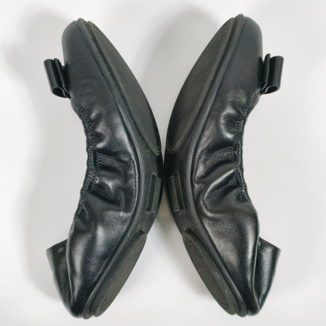 フェラガモ ヴァラリボン バレエシューズ LIZINKA ブラック 23.5