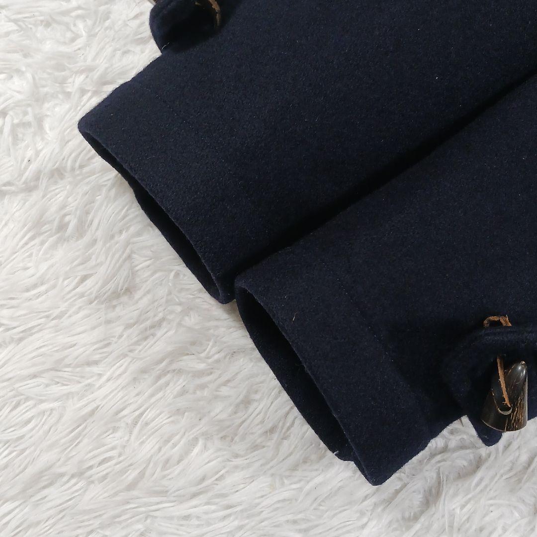 ✨美品✨バラクータ　ダッフルコート　水牛トルグ　チェック　ネイビー　38