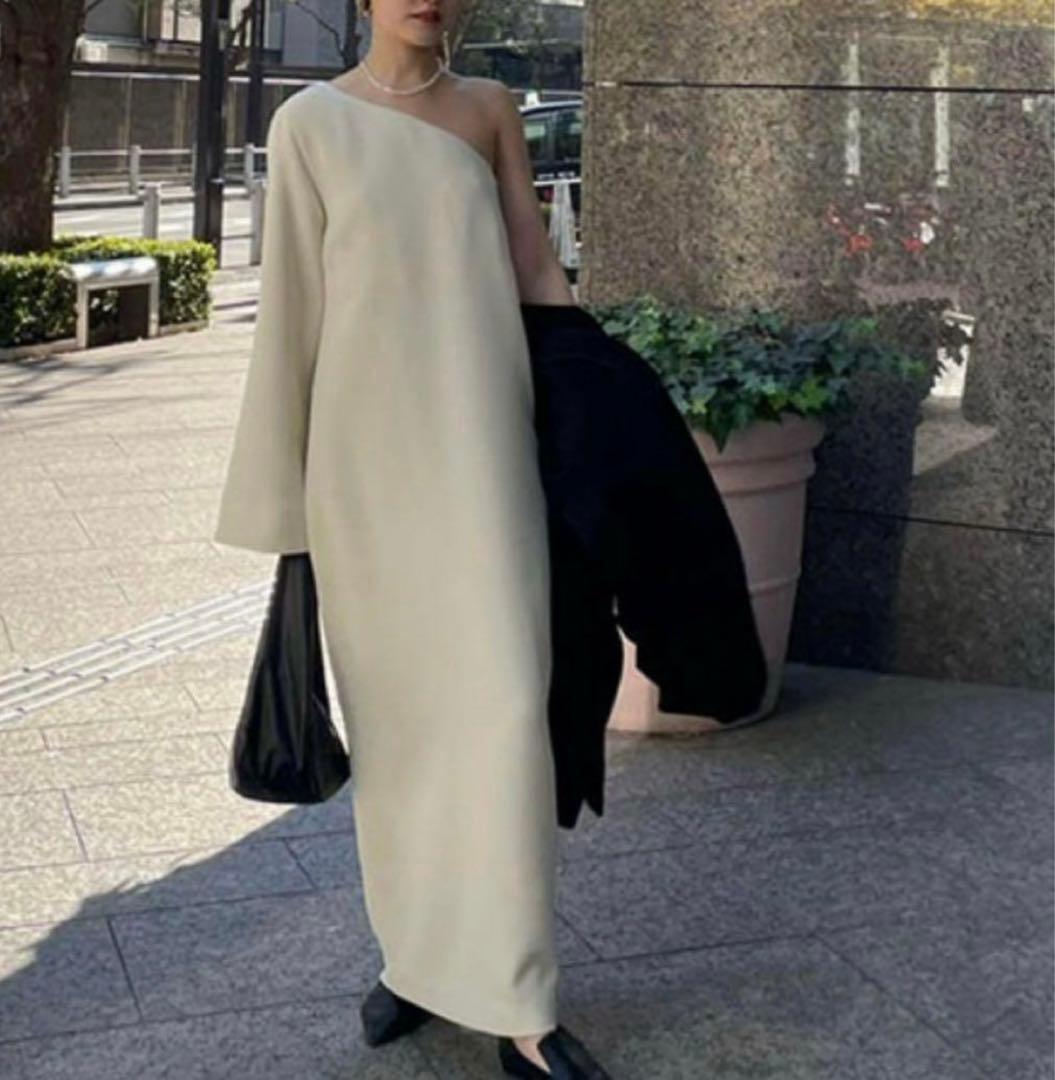 値下げ★エトレトウキョウ　2wayスリーブドレス　ワンショルダーワンピース