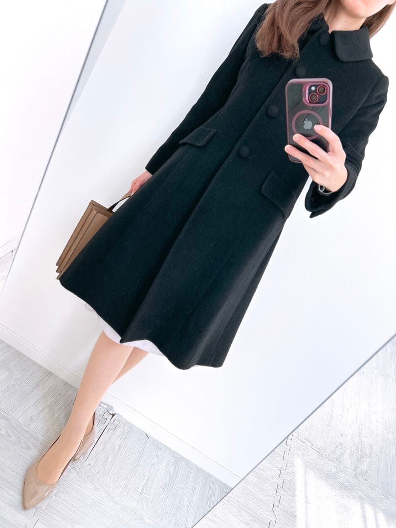 【美品✨】定価15万❤️エリザ✨サイズ2（S）クラシック アンゴラコート✨