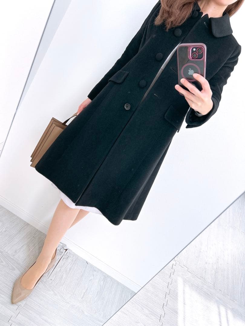 【美品✨】定価15万❤️エリザ✨サイズ2（S）クラシック アンゴラコート✨