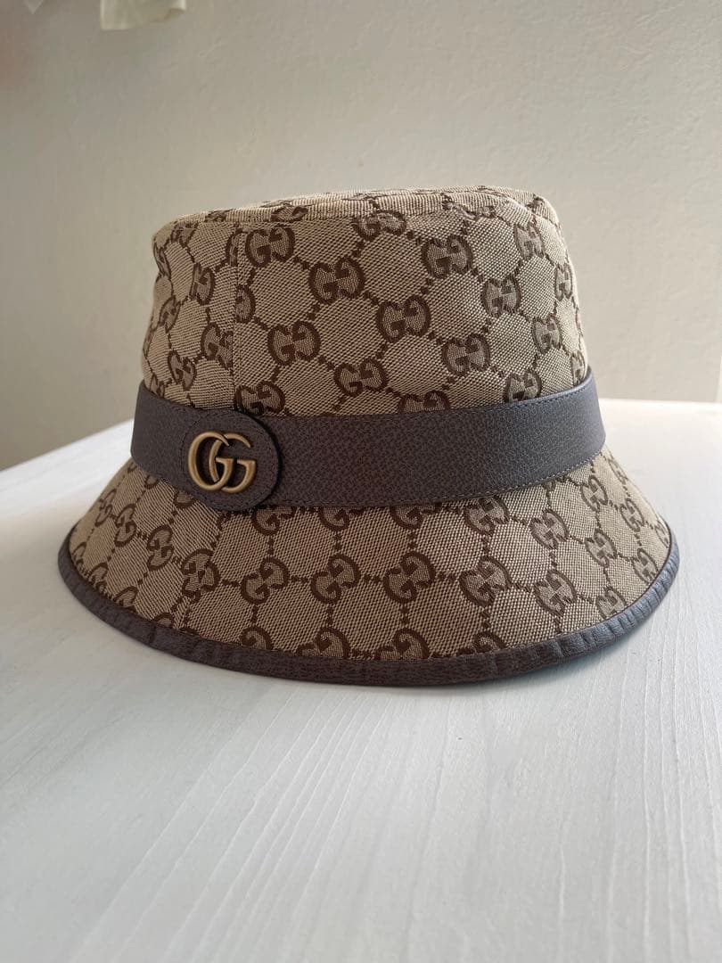 GUCCI GGモノグラム バケットハット Mサイズ