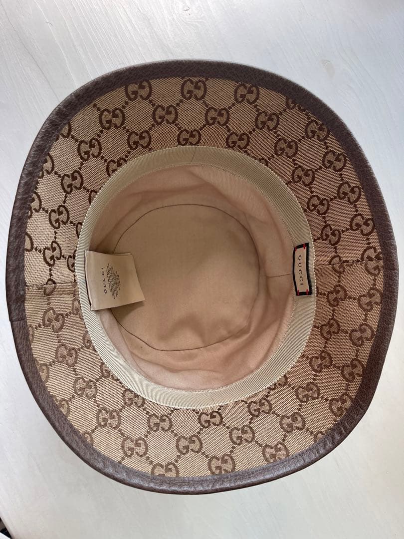 GUCCI GGモノグラム バケットハット Mサイズ