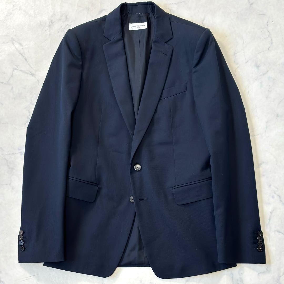 ドリスヴァンノッテン テーラードジャケット 2B 濃紺 48 tr0