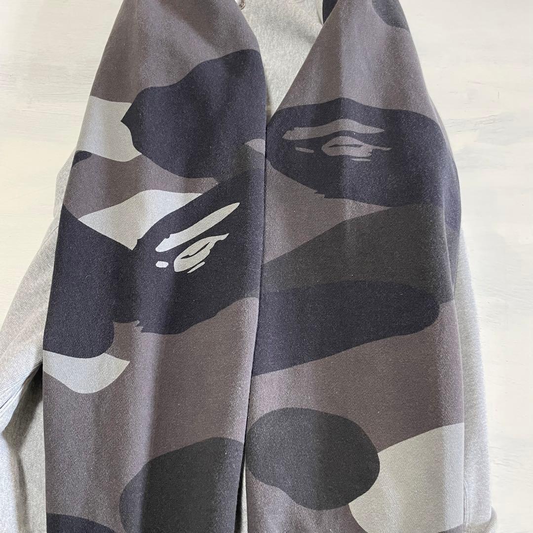A BATHING APE HEATHER GRAY CAMO スタジャン