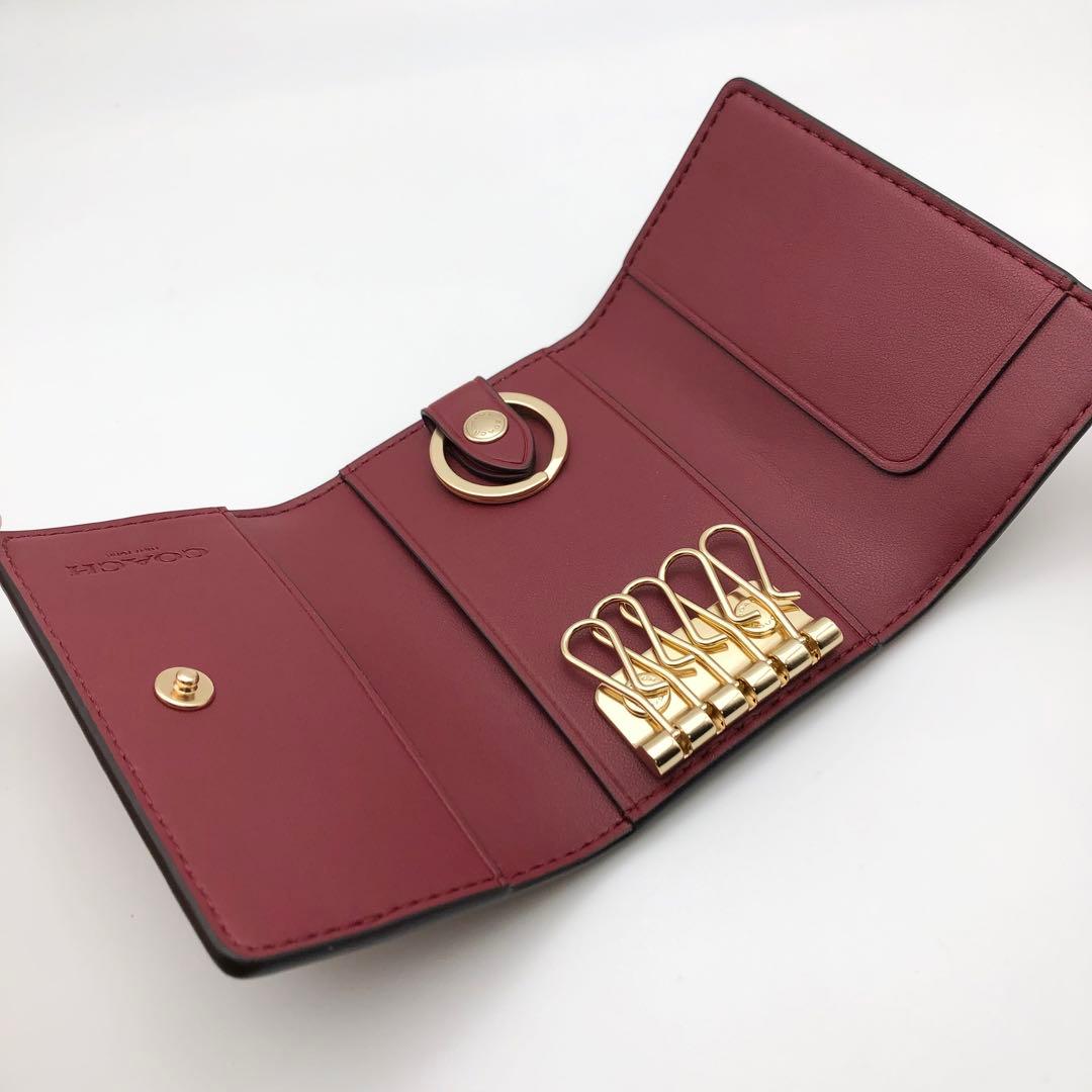COACH ★大人気★ 5リングキーケース シグネチャー チェリープリント 新品