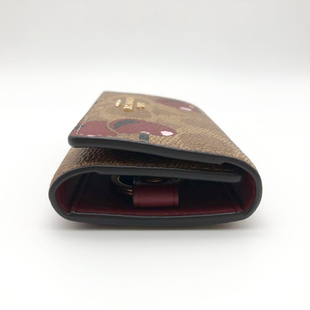 COACH ★大人気★ 5リングキーケース シグネチャー チェリープリント 新品