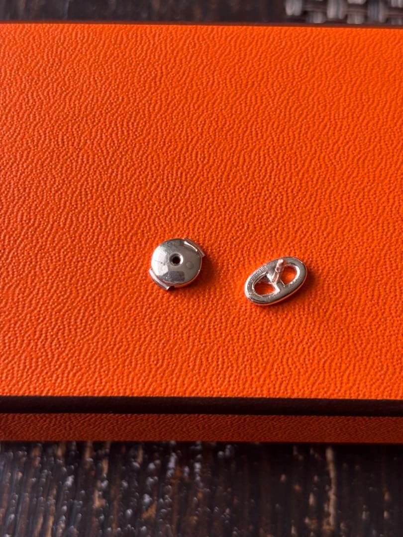 n*ル様 エルメス　ファランドール　シルバー 片耳用ピアス キャッチ付き