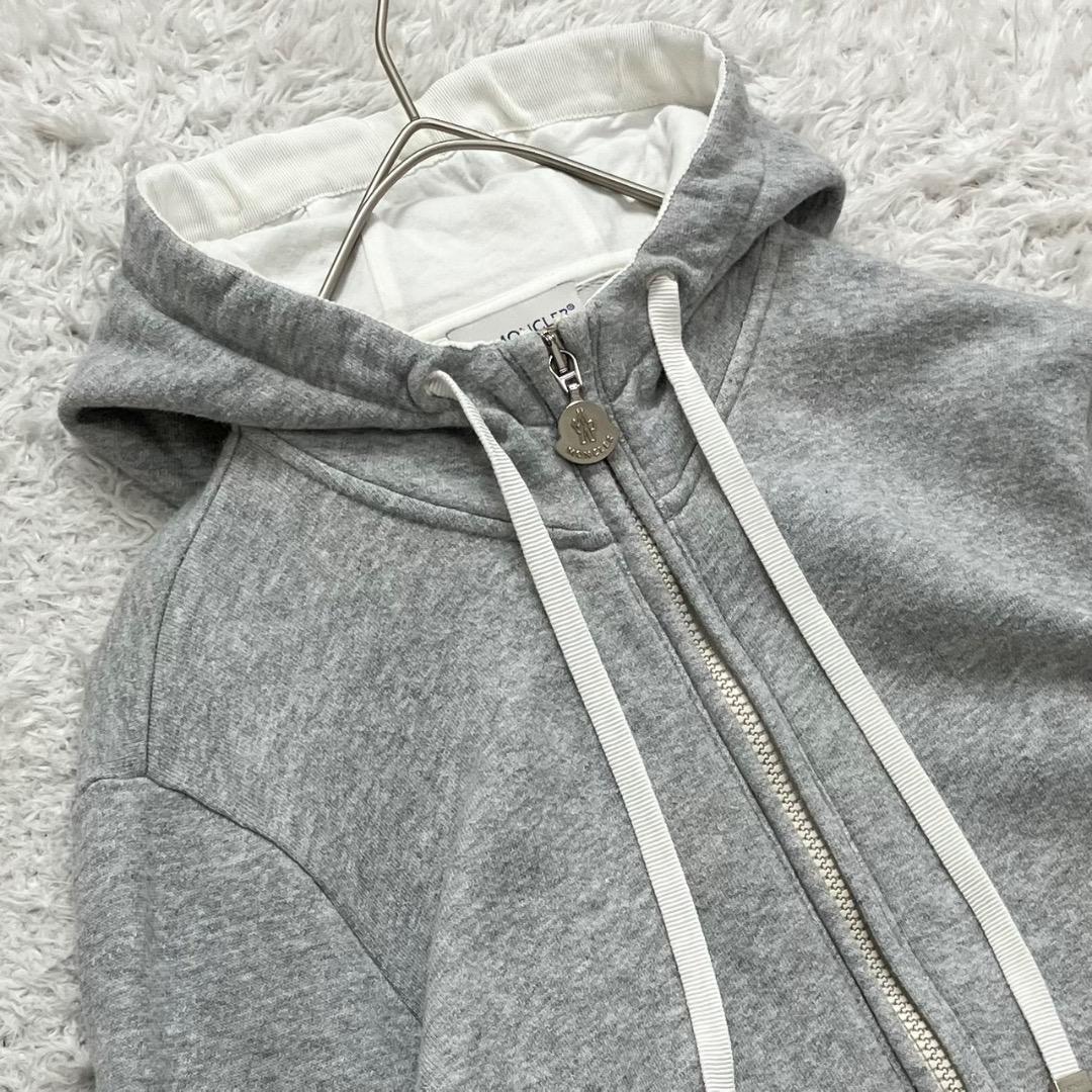 極美品✨モンクレール パーカー ワッペン ダブルジップ QR鑑定済 グレー M