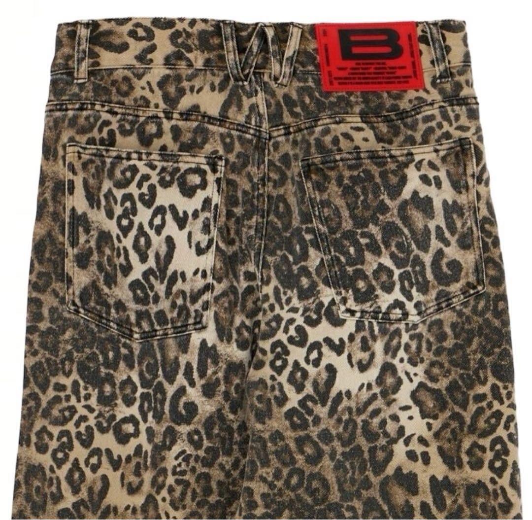 パンツ BEEDEN LEOPARD PRINT WIDE STRAIGHT PANTS