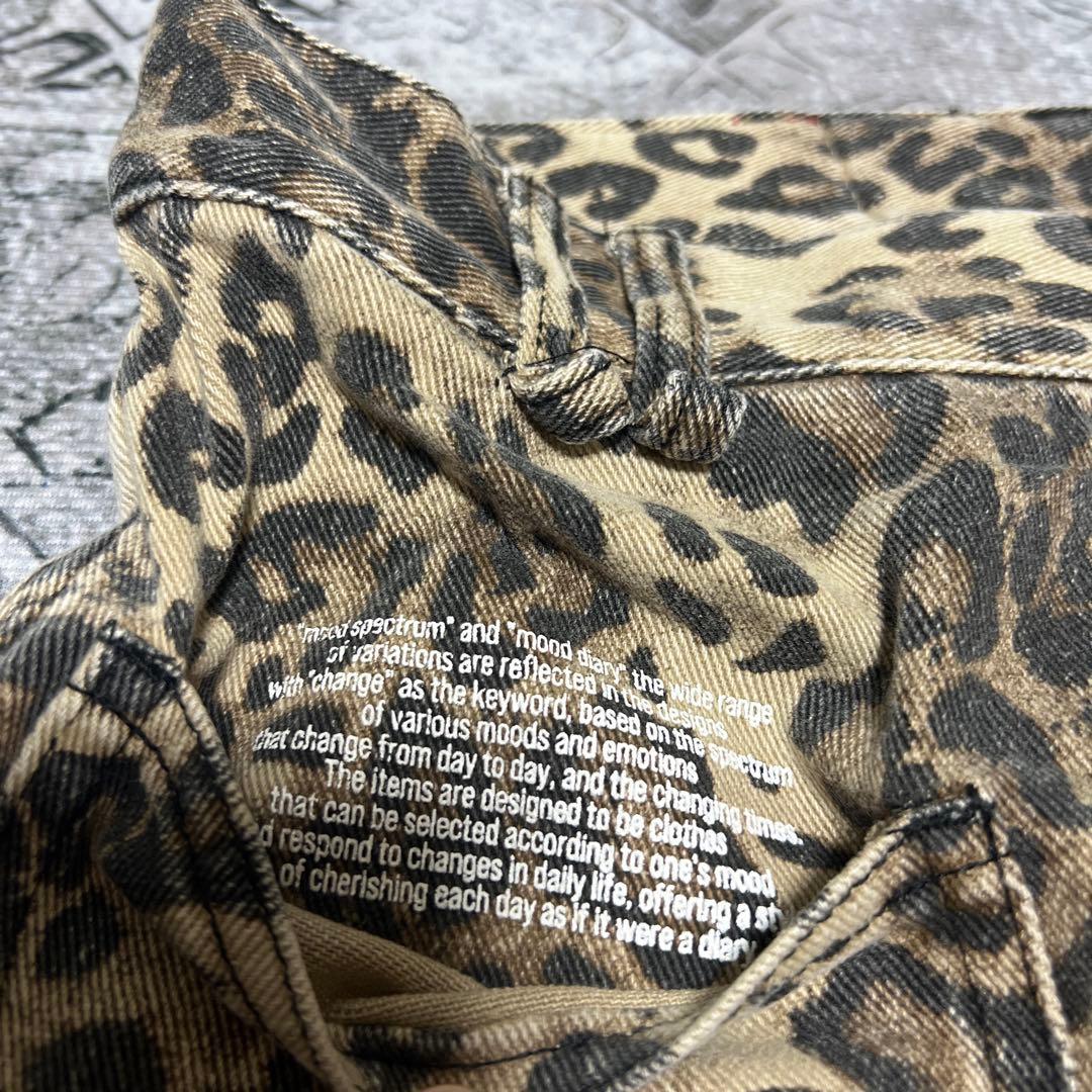 パンツ BEEDEN LEOPARD PRINT WIDE STRAIGHT PANTS