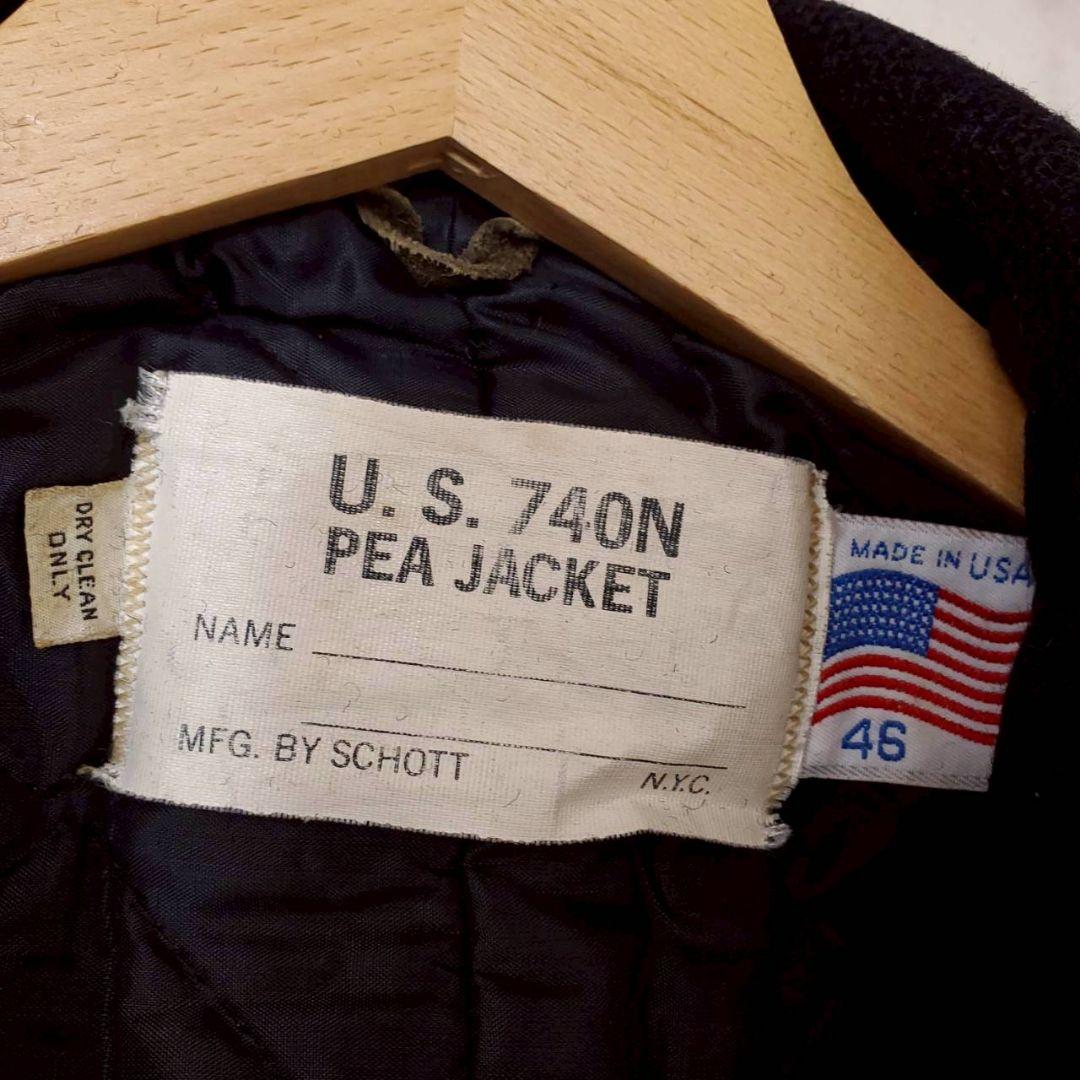 希少✨ショット 740N Pコート USA製 大きいサイズ ダブルボタン 46