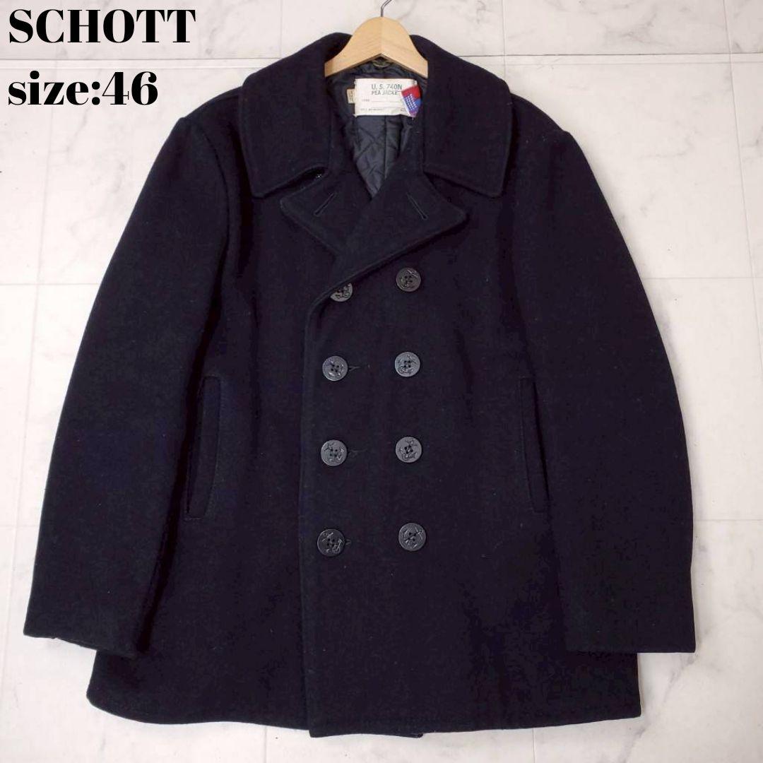 希少✨ショット 740N Pコート USA製 大きいサイズ ダブルボタン 46