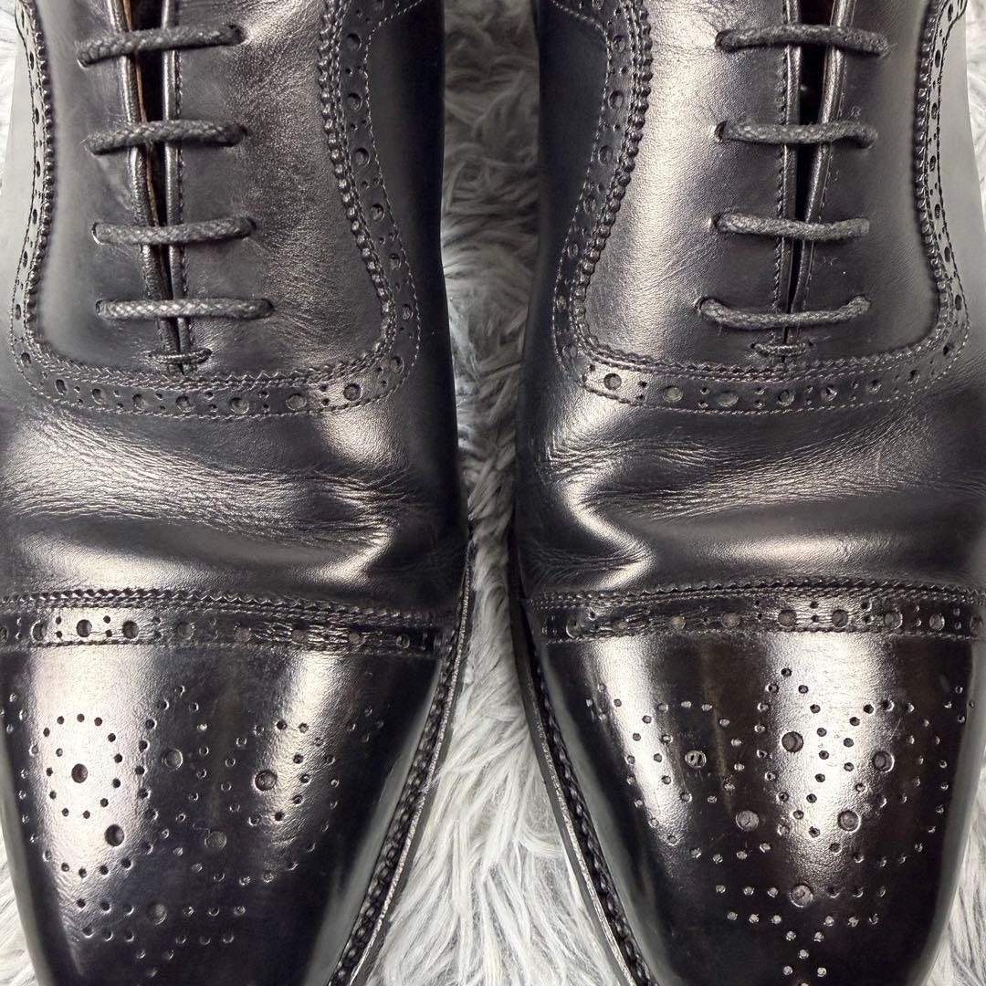 美品 SCOTCH GRAIN ストレートチップ メダリオン 黒 26cm 革靴