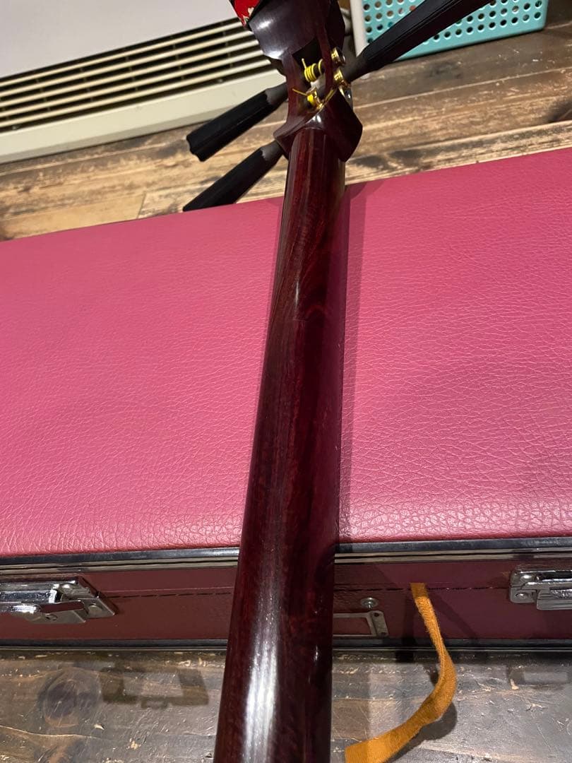 フルオーダー　津軽三味線　紅木金細　子持綾杉胴　セット