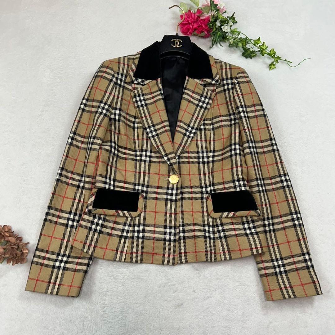 K714 美品 M バーバリーブルーレーベル テーラードジャケット レディース