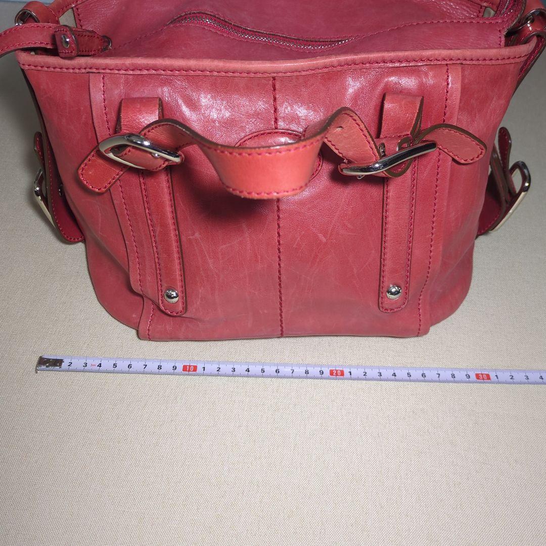 TOD's　トッズ　ピンク　バッグ　ハンドバッグ　ショルダーバッグ　本革　レザー