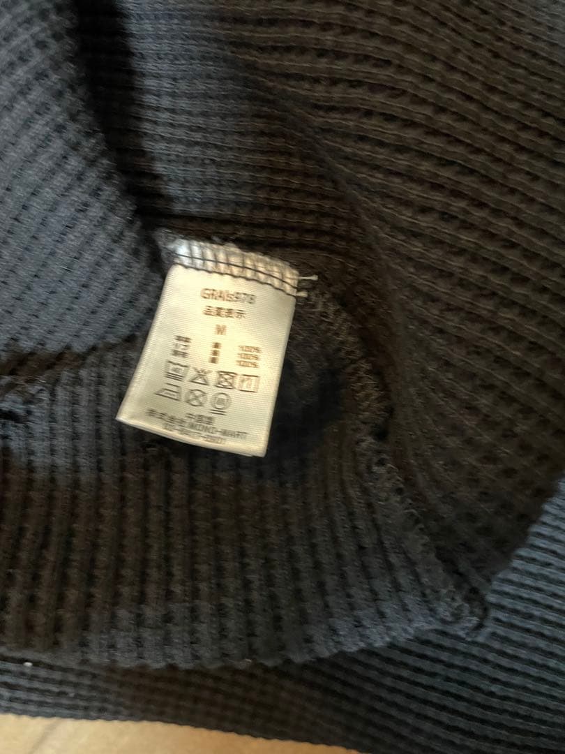 【GRANCY】クロスパッチダメージサーマルロンT ブラック