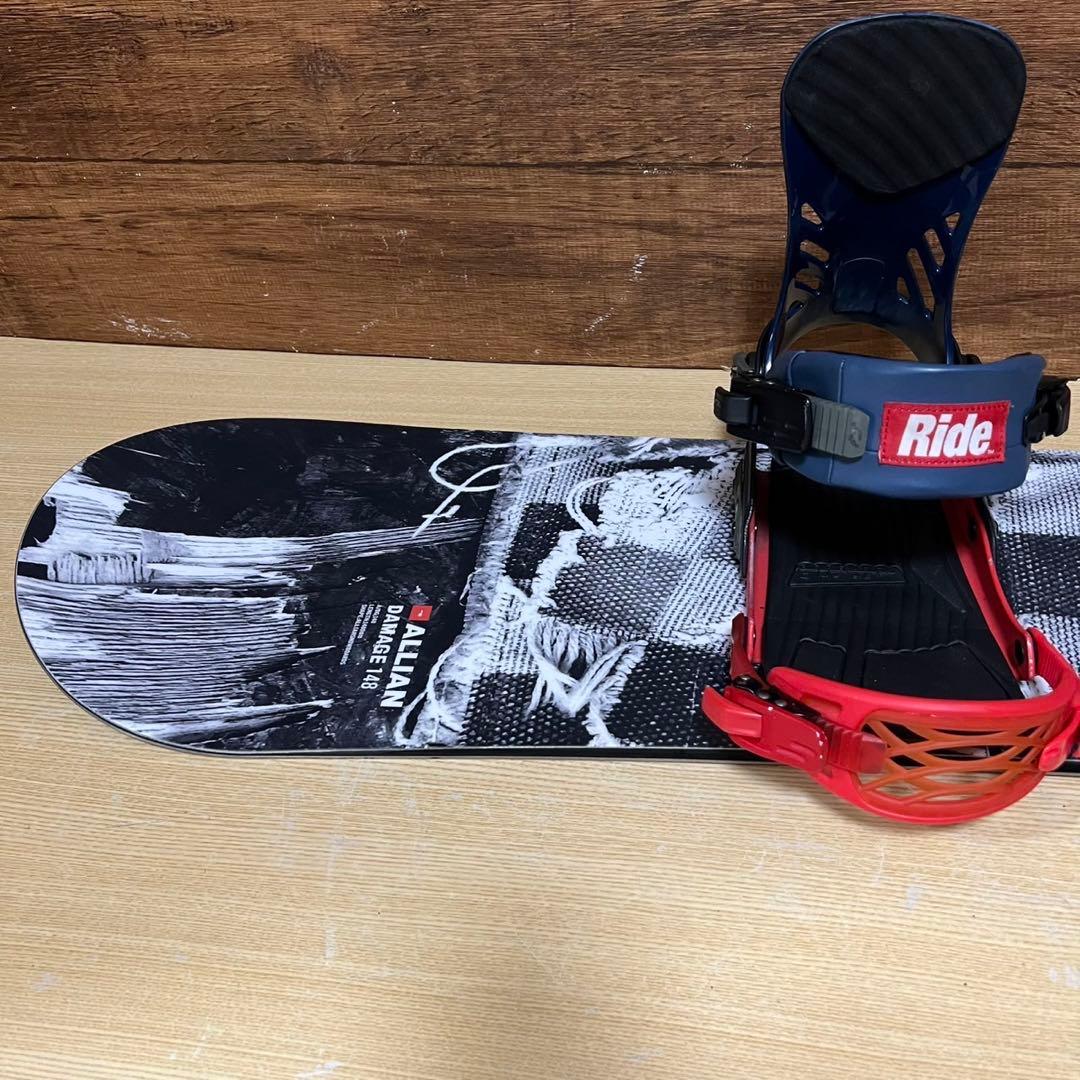 美品　ALLIAN RIDEメンズスノーボード　3点 148cm メンテ済み