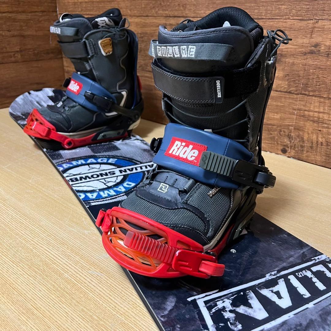 美品　ALLIAN RIDEメンズスノーボード　3点 148cm メンテ済み