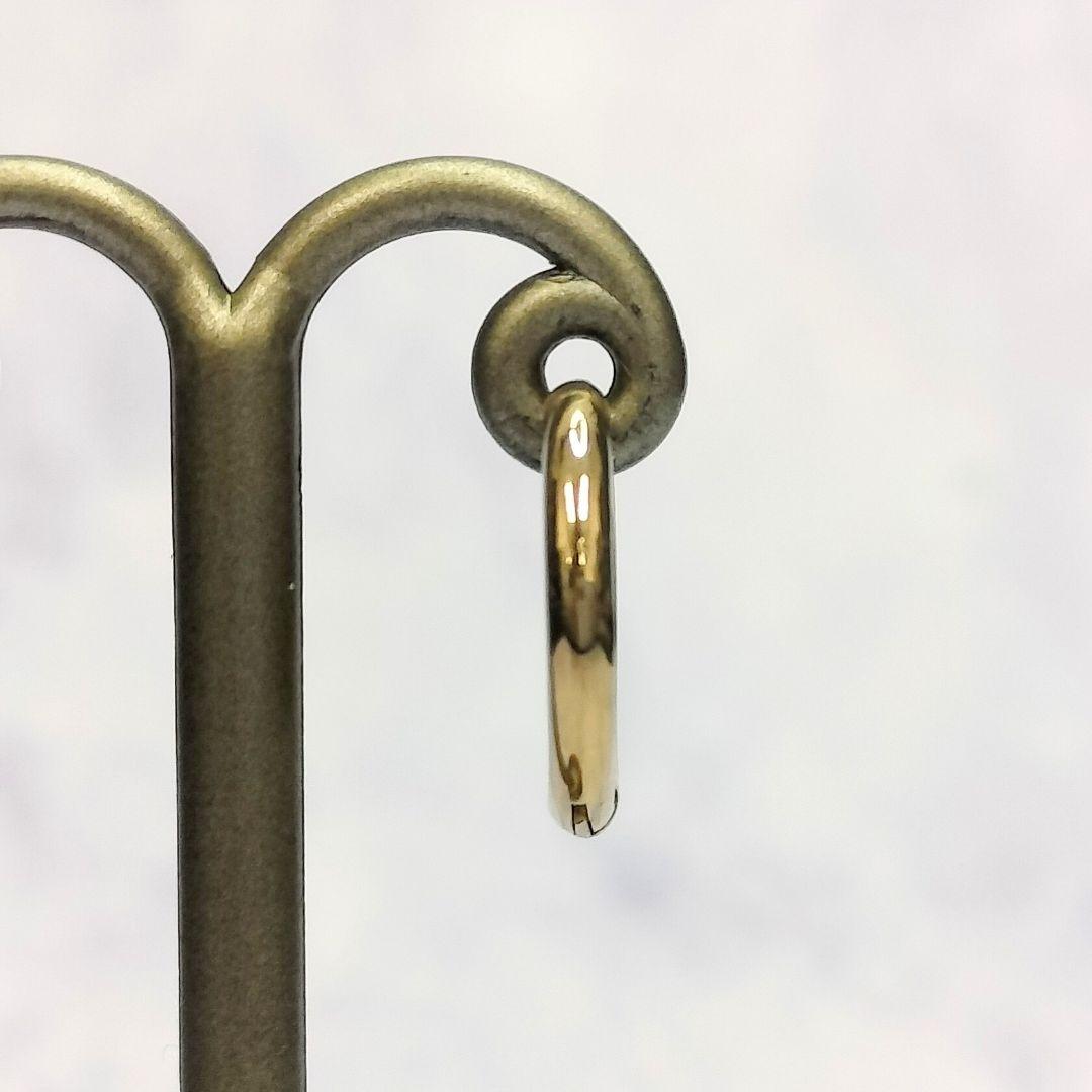 タイムセール♡K18 リングフープ ピアス ワッカ シングル ユニセックス