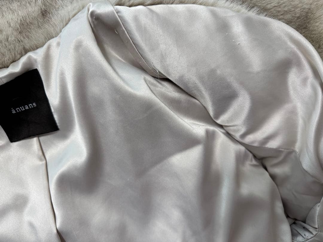 anauans ステンカラーショートファーコート