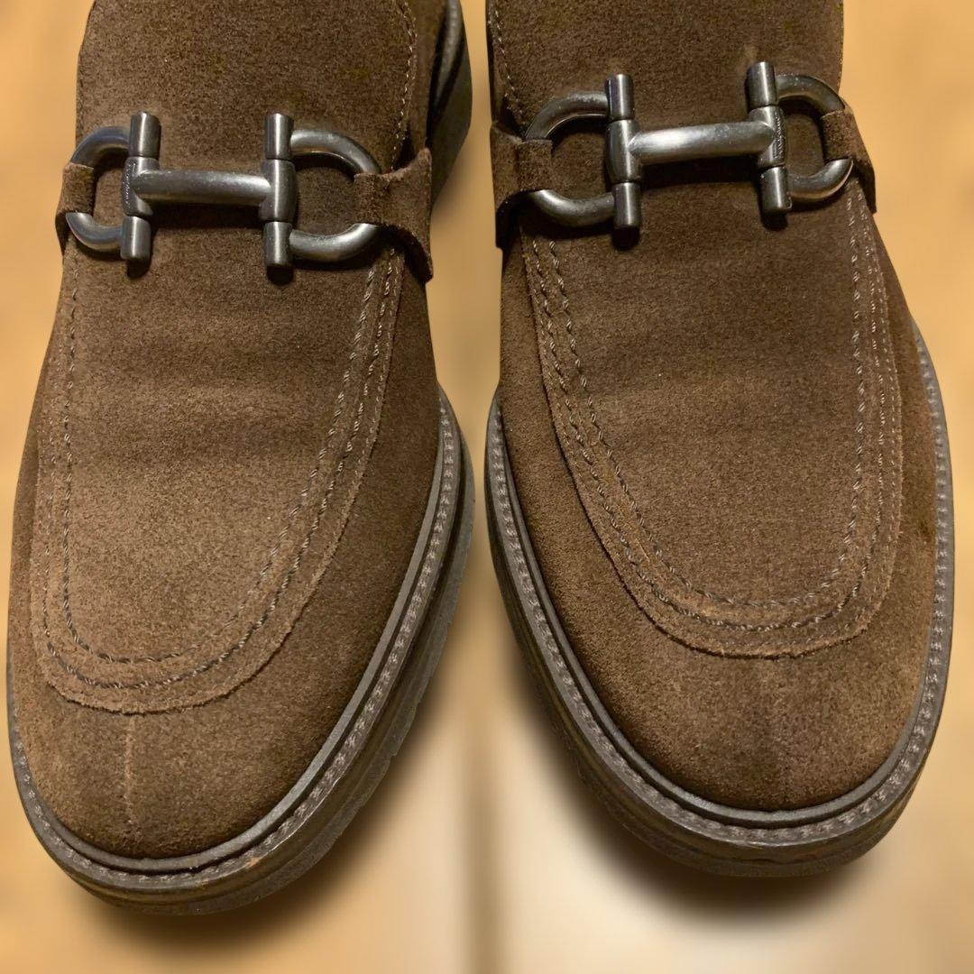 Ferragamo /スエード /ガンチーニシルバー金具/