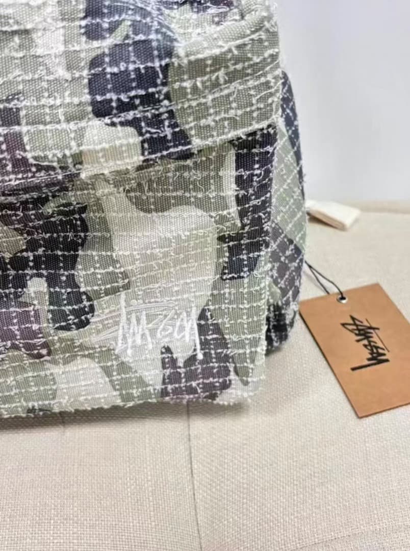 Stussy Needle Punch 迷彩柄 キャンバスリュック 48×38
