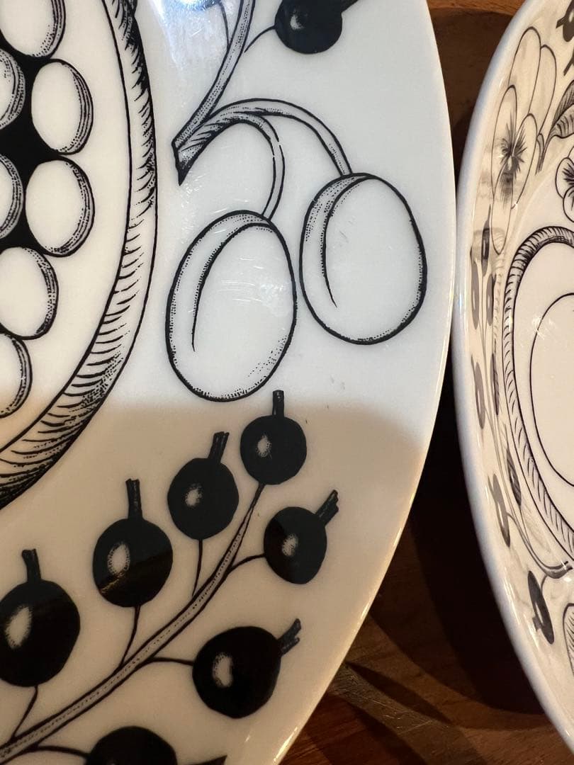 アラビア　ブラックパラティッシ オーバル　3枚セット