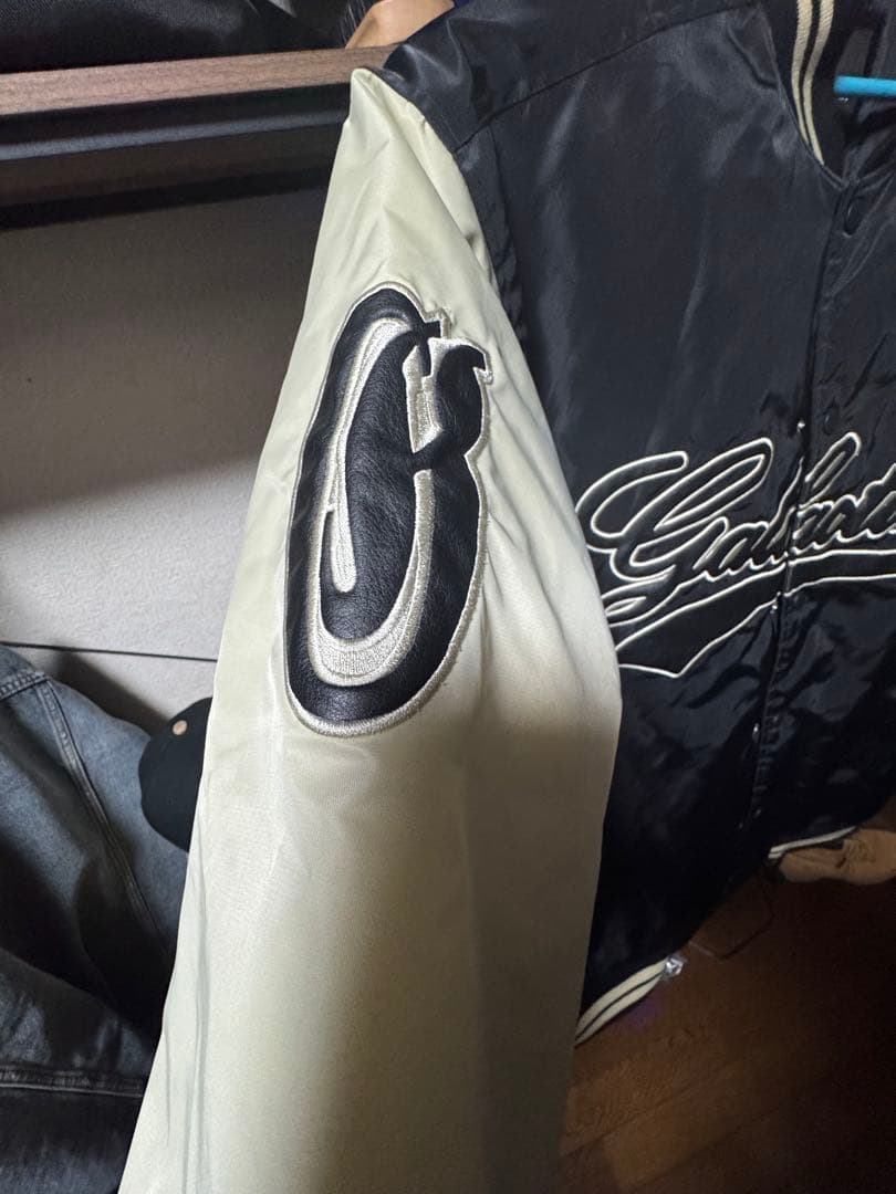 GALACTIKA JEANS スタジャン XXL 黒/ベージュ