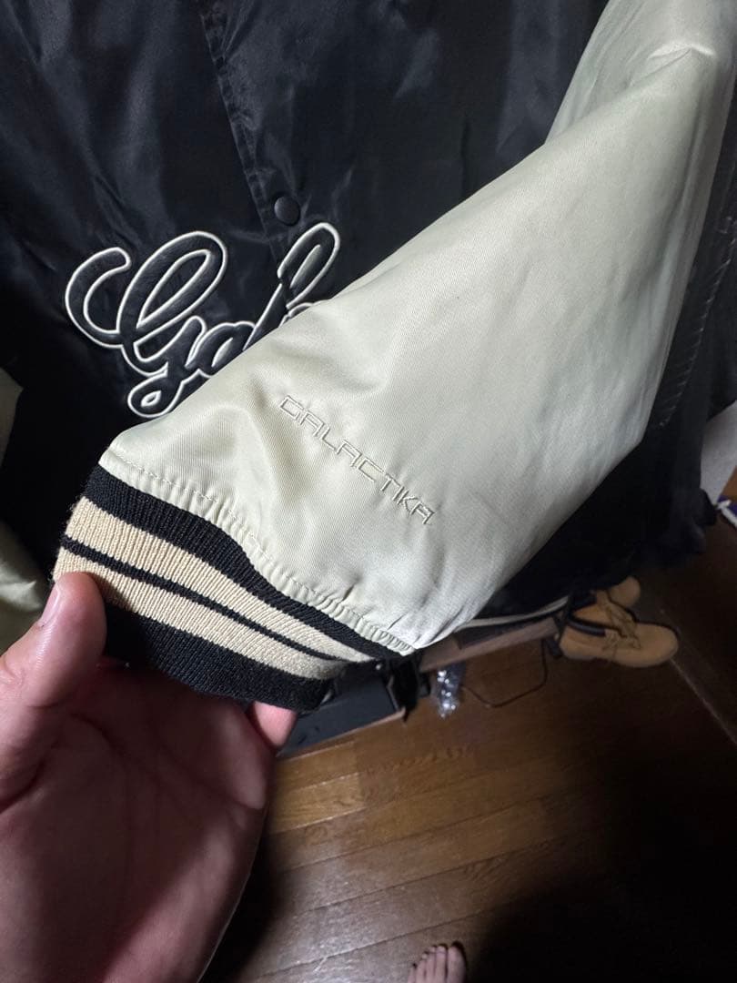 GALACTIKA JEANS スタジャン XXL 黒/ベージュ