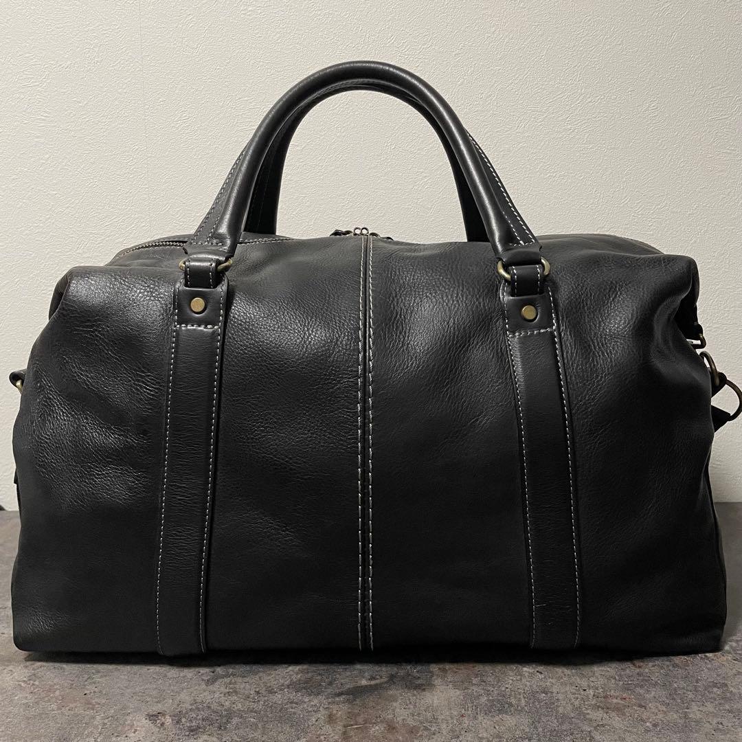 美品 土屋鞄 Plota 2way グランドボストンバッグ ショルダー 大容量黒