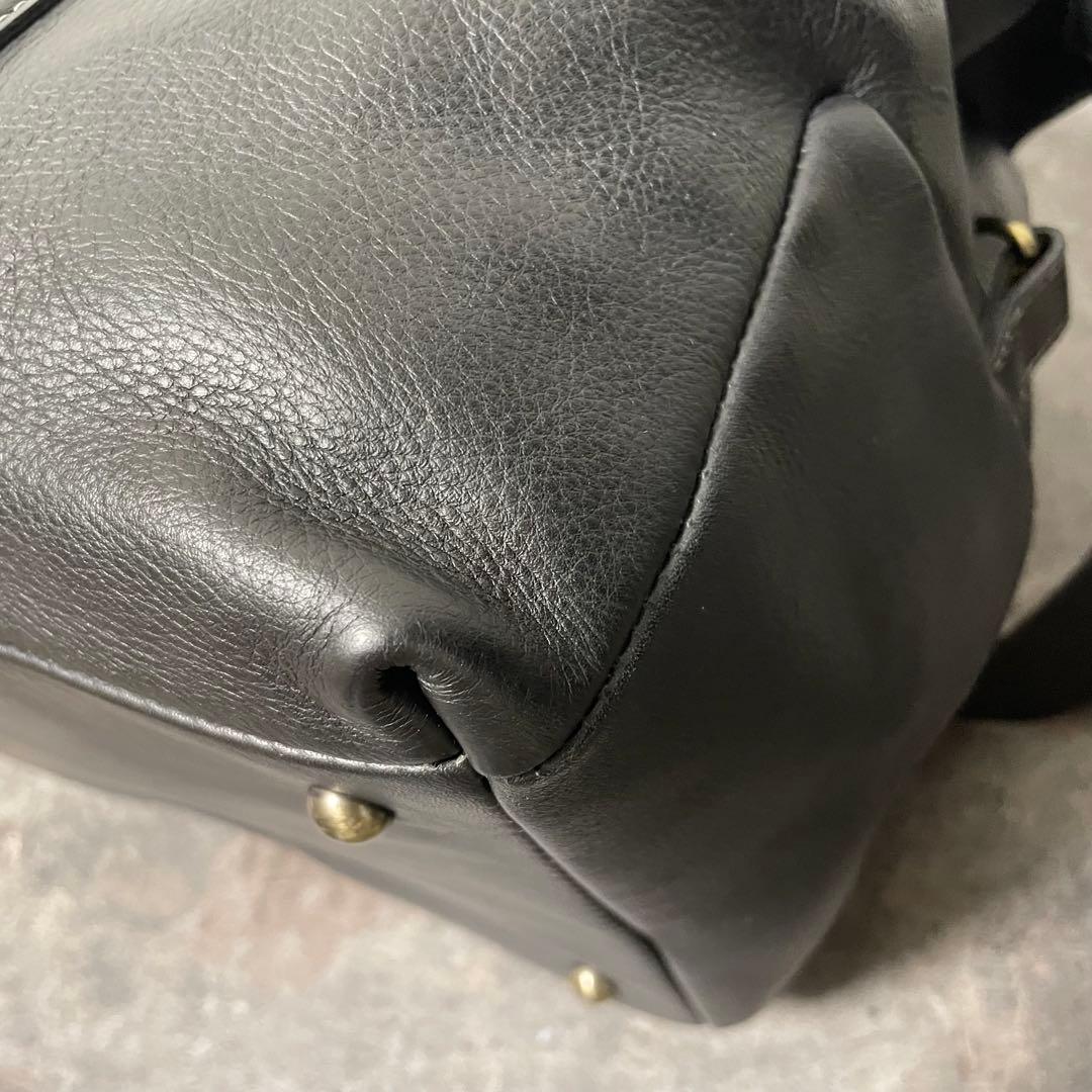 美品 土屋鞄 Plota 2way グランドボストンバッグ ショルダー 大容量黒